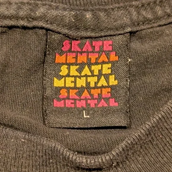 Worn, Skate Mental - Kool Aid Man - Sugar, Water, Purple Tee (Black) Large - Picture 7 of 8